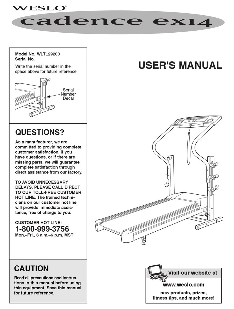 Weslo WLTL29200 user manual