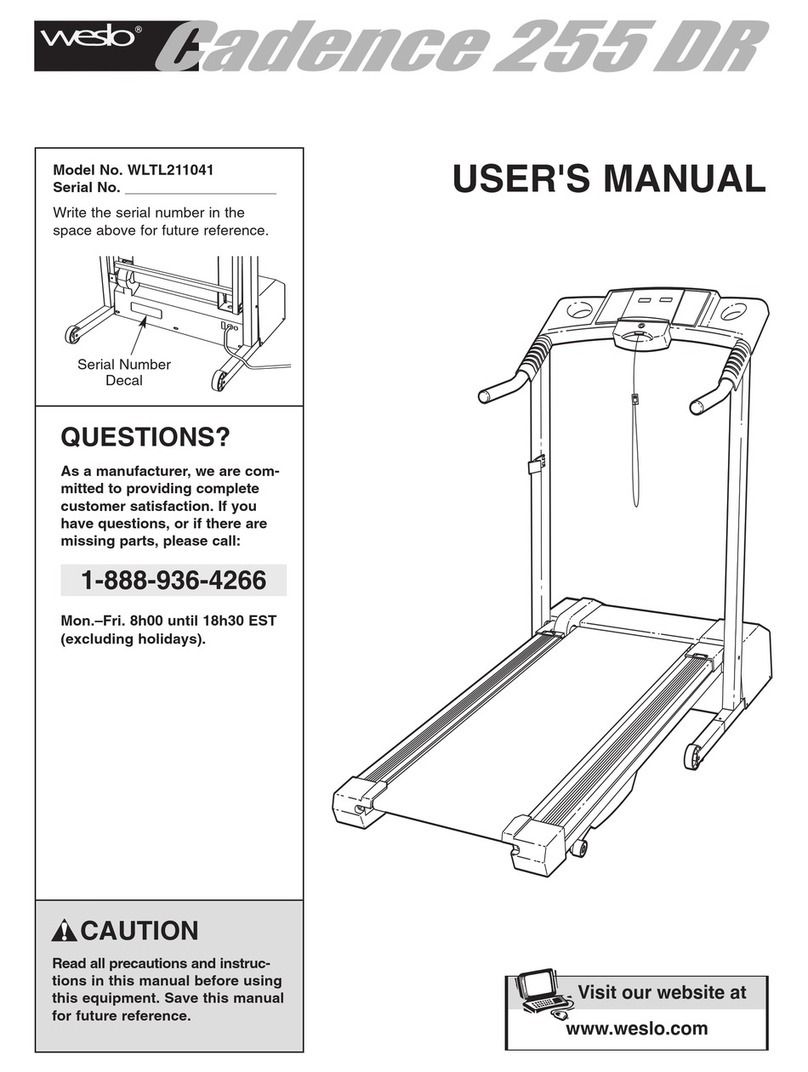 Weslo WLTL211041 user manual