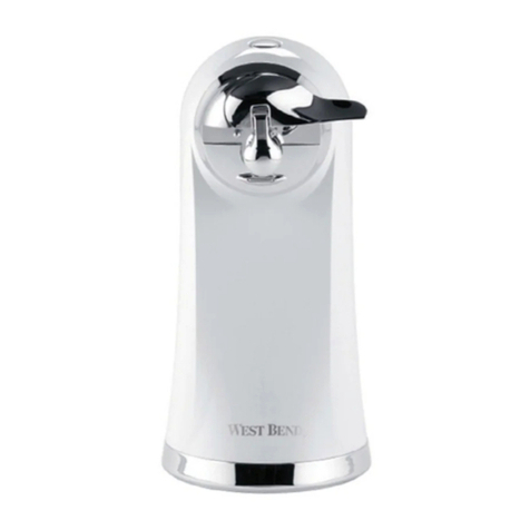 West Bend Electric Can Opener User manual