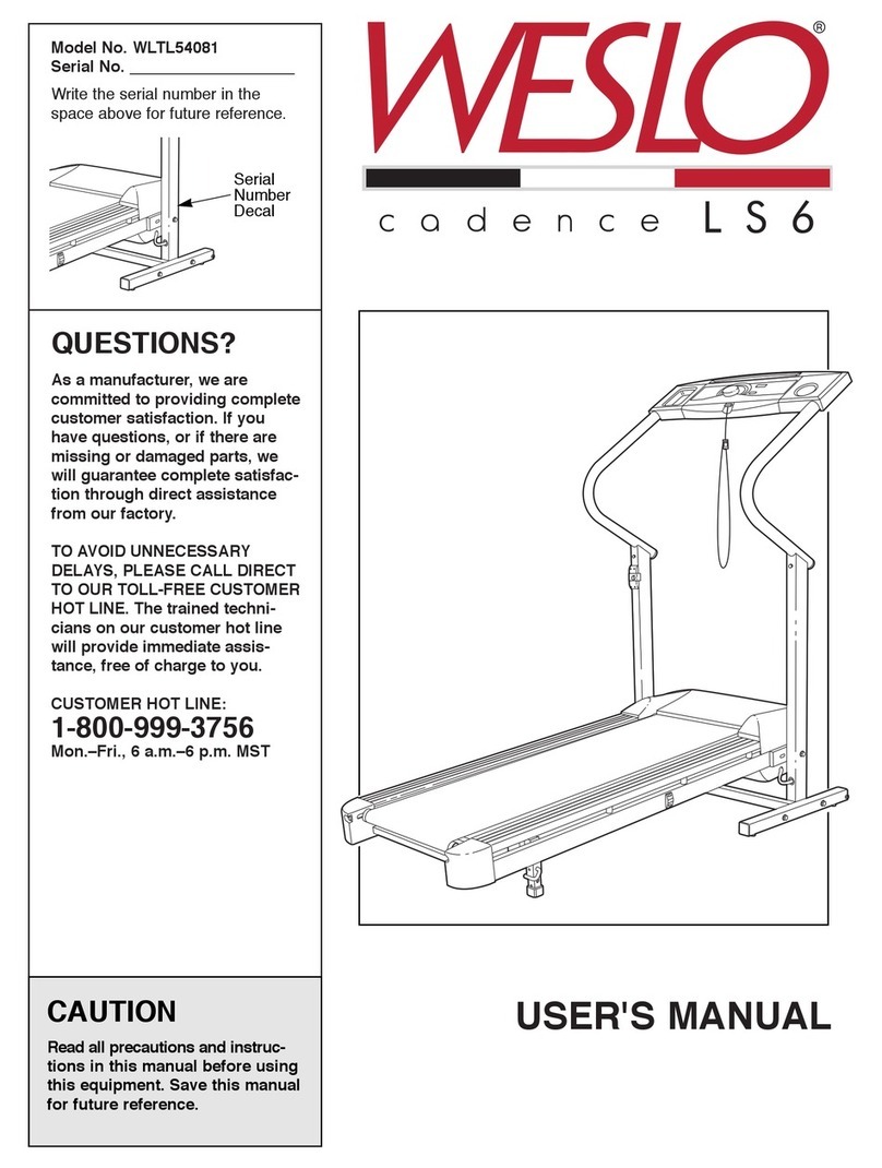Weslo Cadence Ls 6 User manual