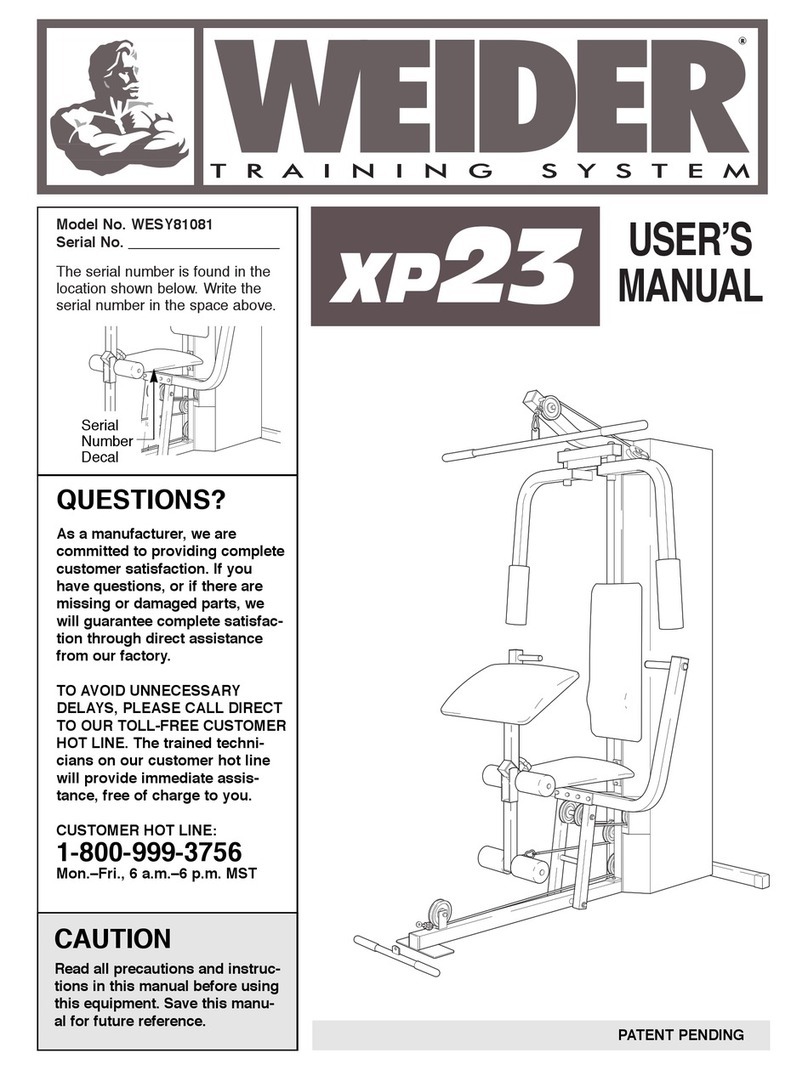 Weider WESY81081 User manual