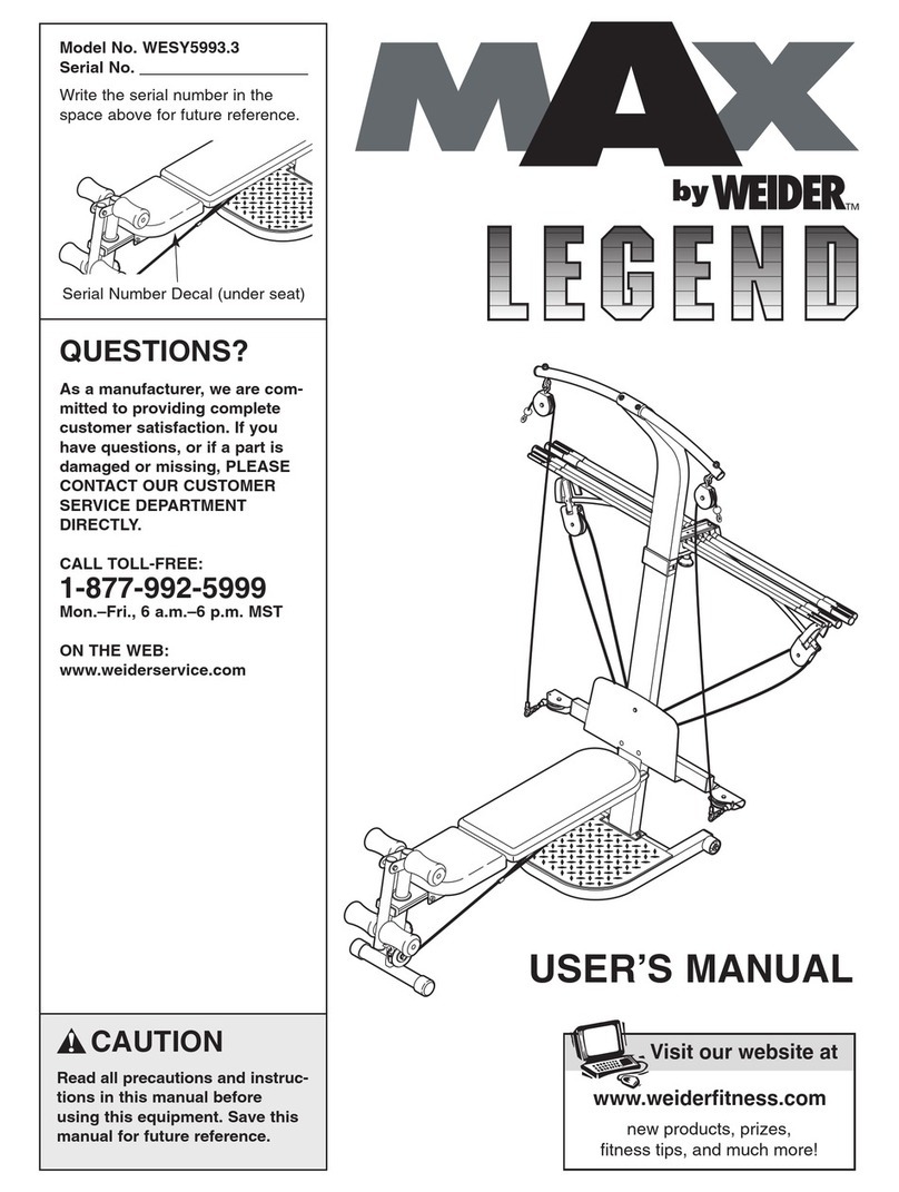 Weider WESY5993.3 User manual