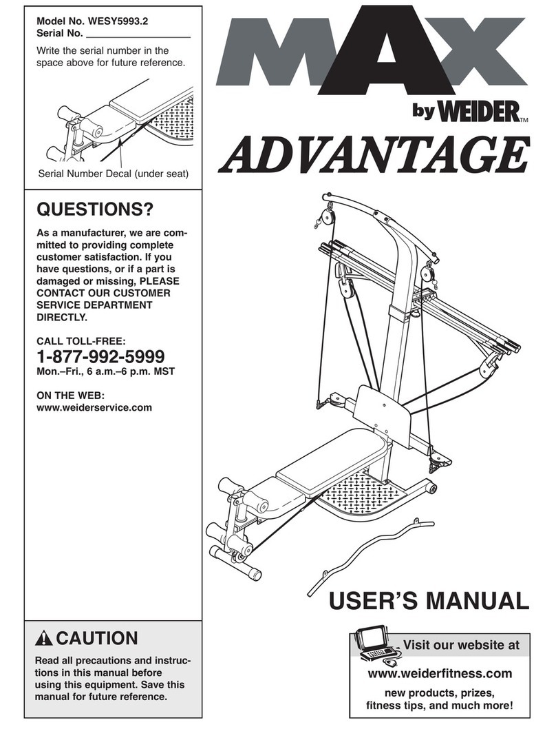 Weider WESY5993.2 user manual