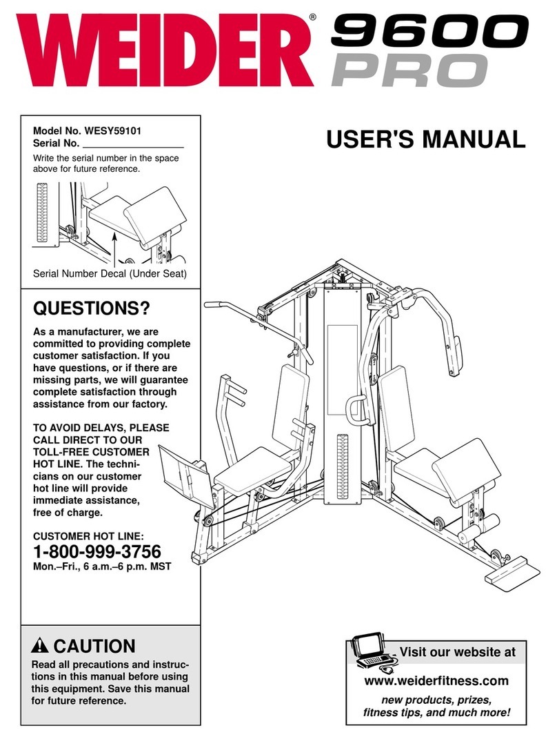 Weider 9600 PRO User manual