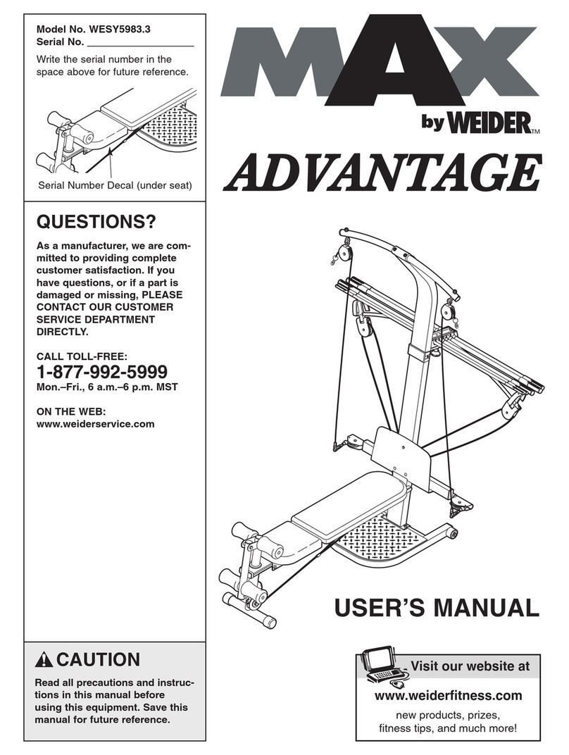 Weider WESY5983.3 User manual