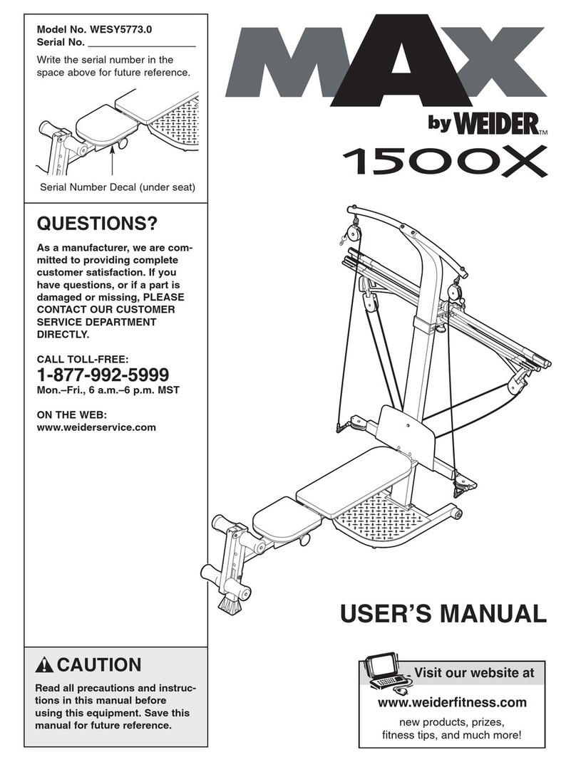 Weider WESY5773.0 User manual