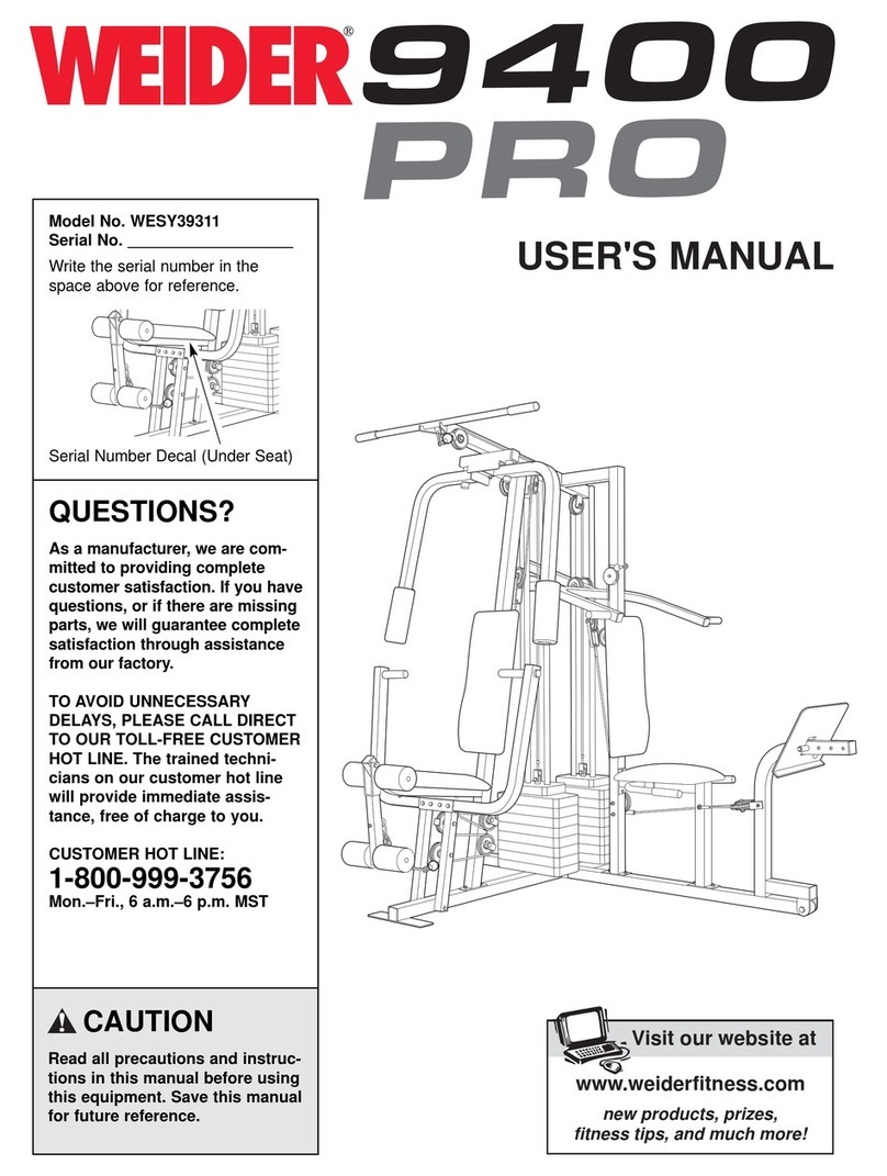 Weider 9400 PRO user manual