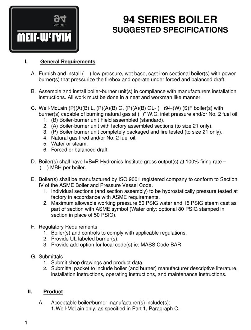 Weil-McLain 94 Series Specification sheet Weil-McLain 94 Series Specification sheet