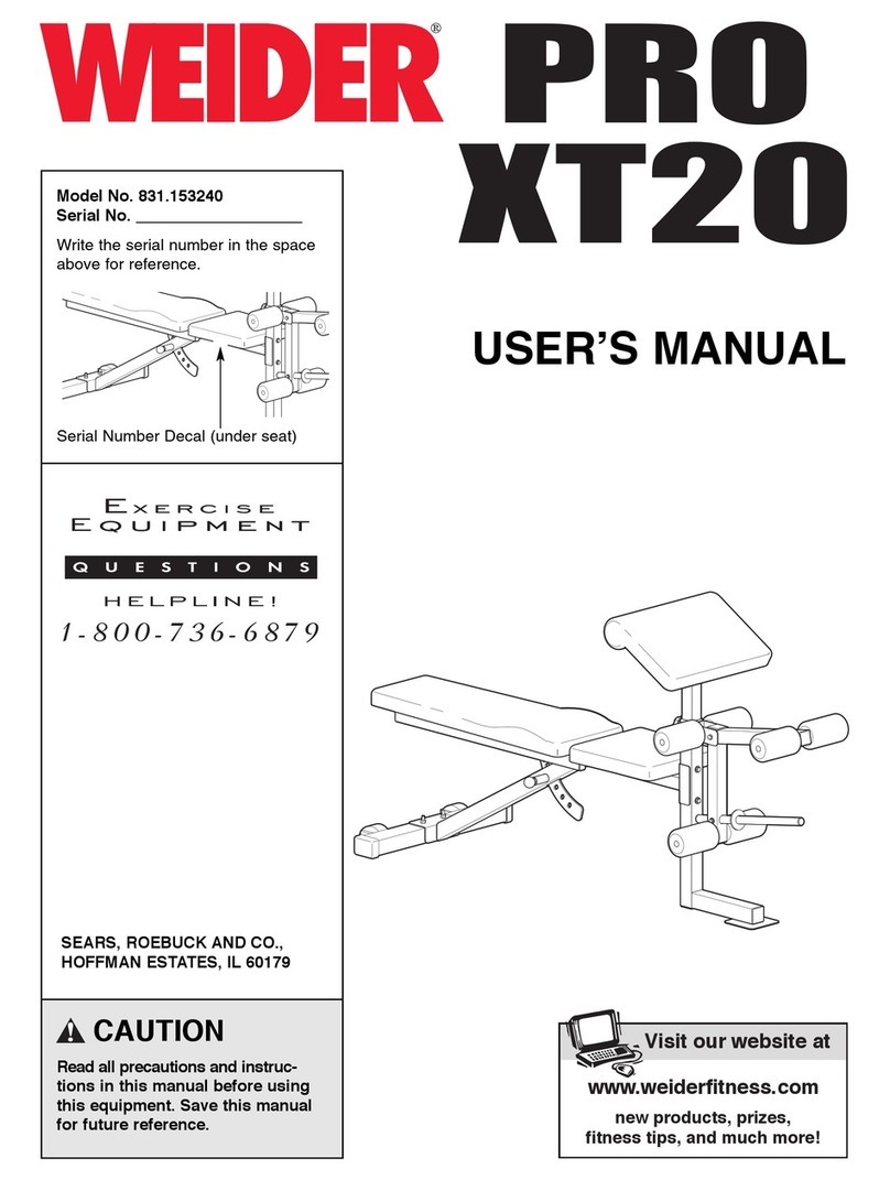 Weider XT20 User manual