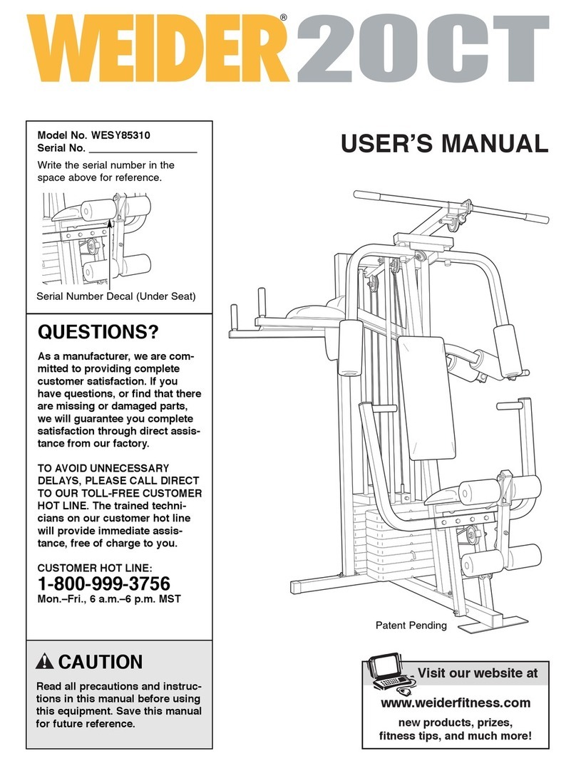 Weider WESY85310 User manual