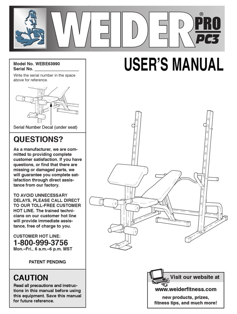 Weider WEBE63990 User manual
