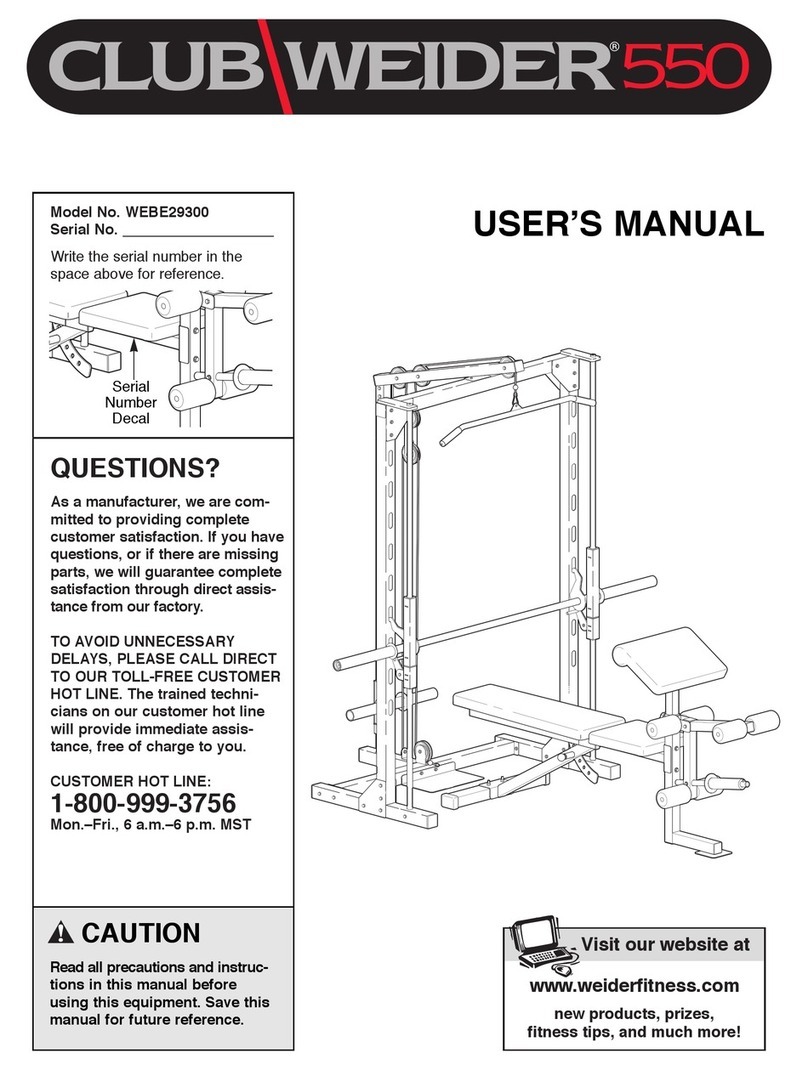 Club Weider WEBE29300 user manual
