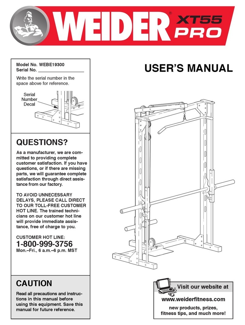 Weider WEBE19300 User manual