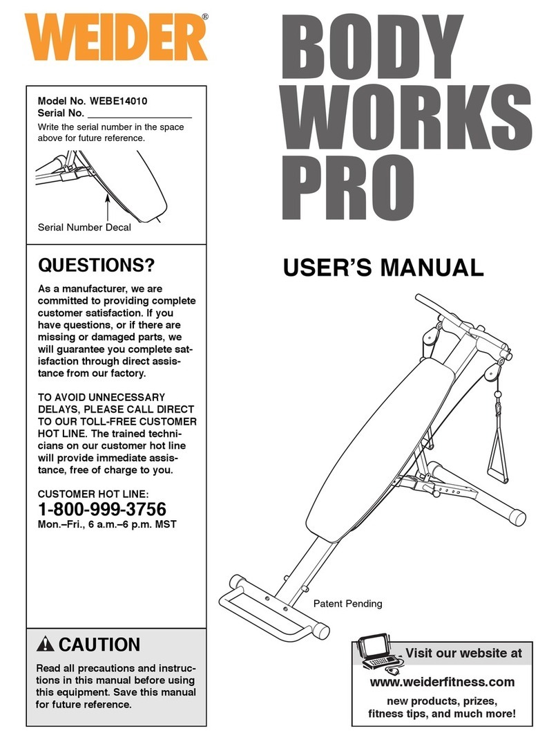 Weider WEBE14010 user manual