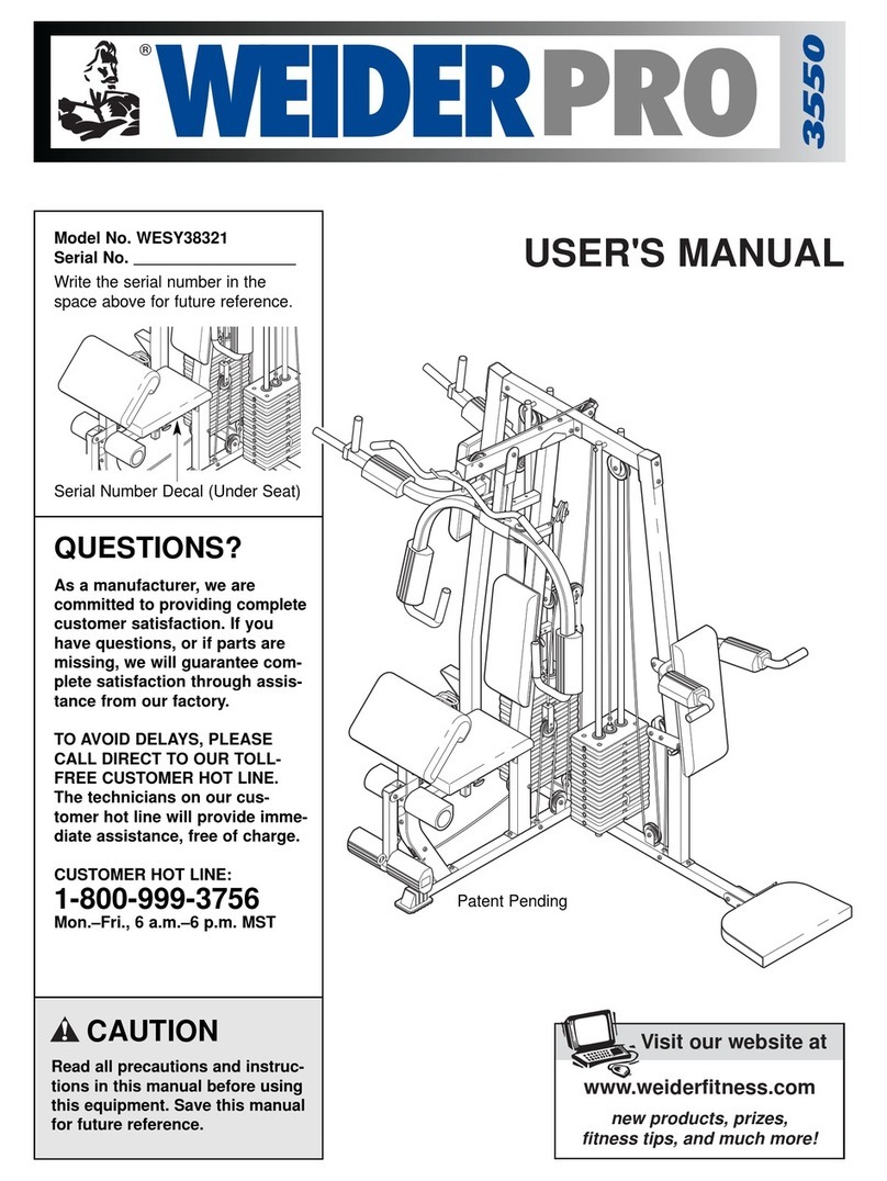 Weider WESY38321 user manual