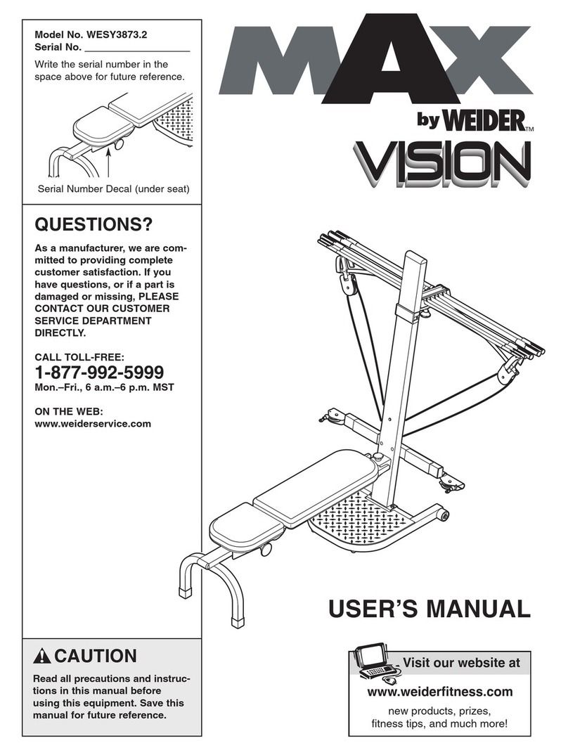 Weider WESY3873.2 User manual