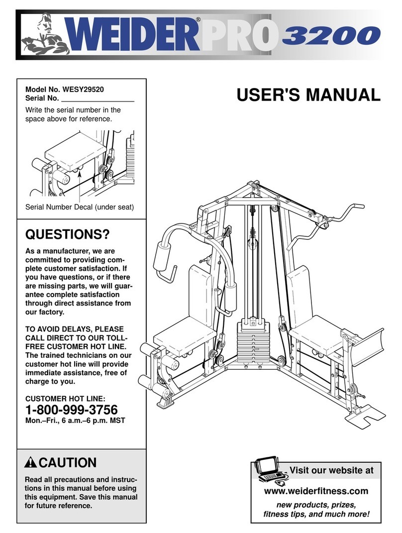 Weider WESY29520 user manual