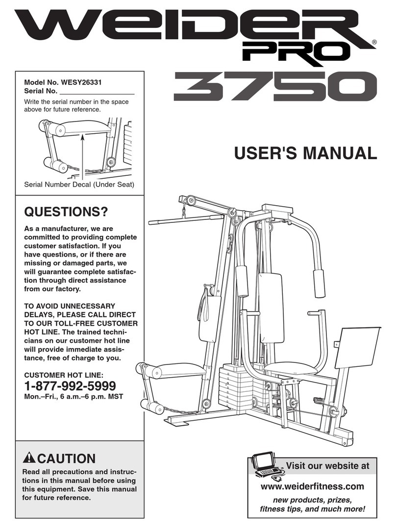 Weider PRO 3750 User manual