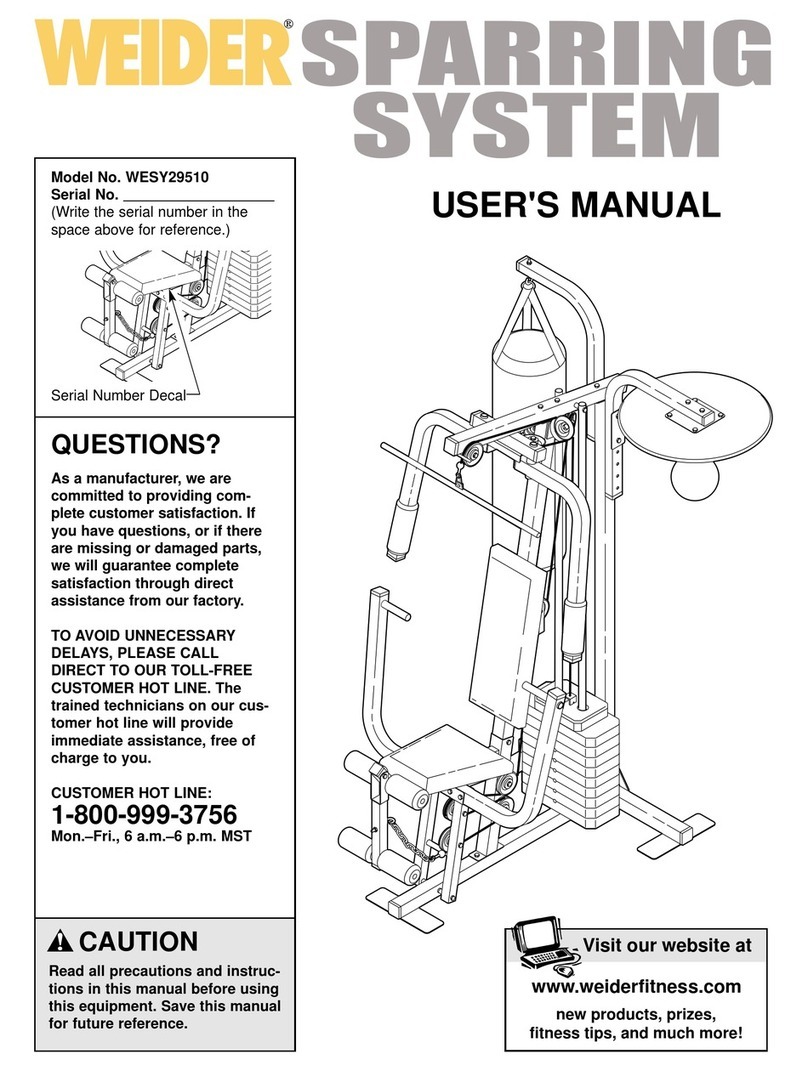 Weider WESY29510 User manual