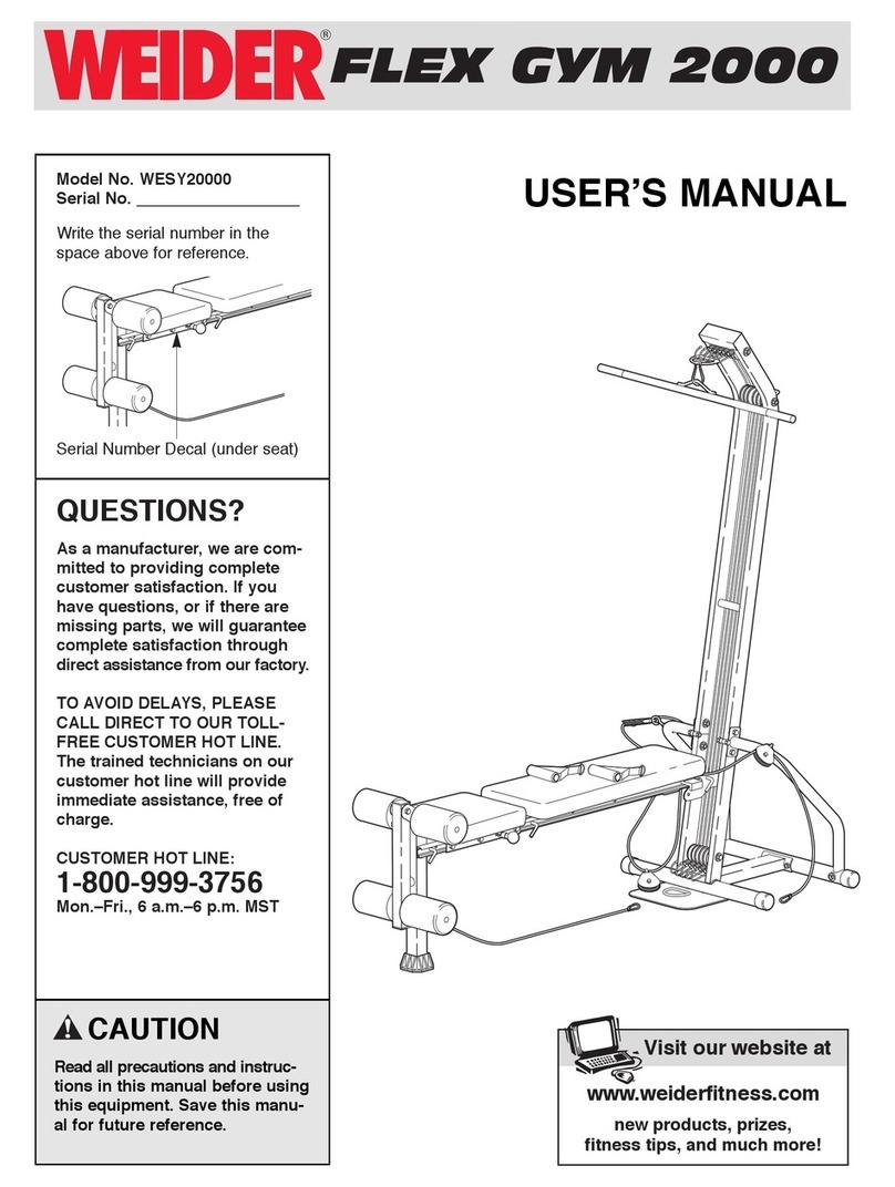 Weider WESY20000 User manual