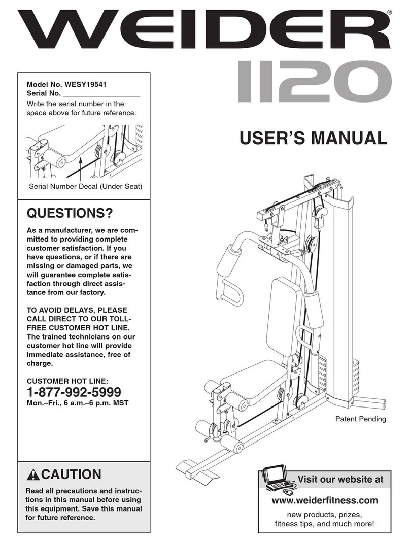 Weider WESY19541 User manual