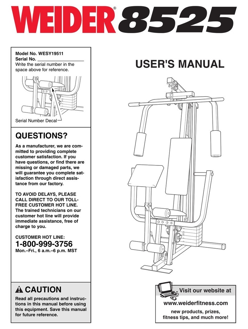 Weider WESY19511 User manual