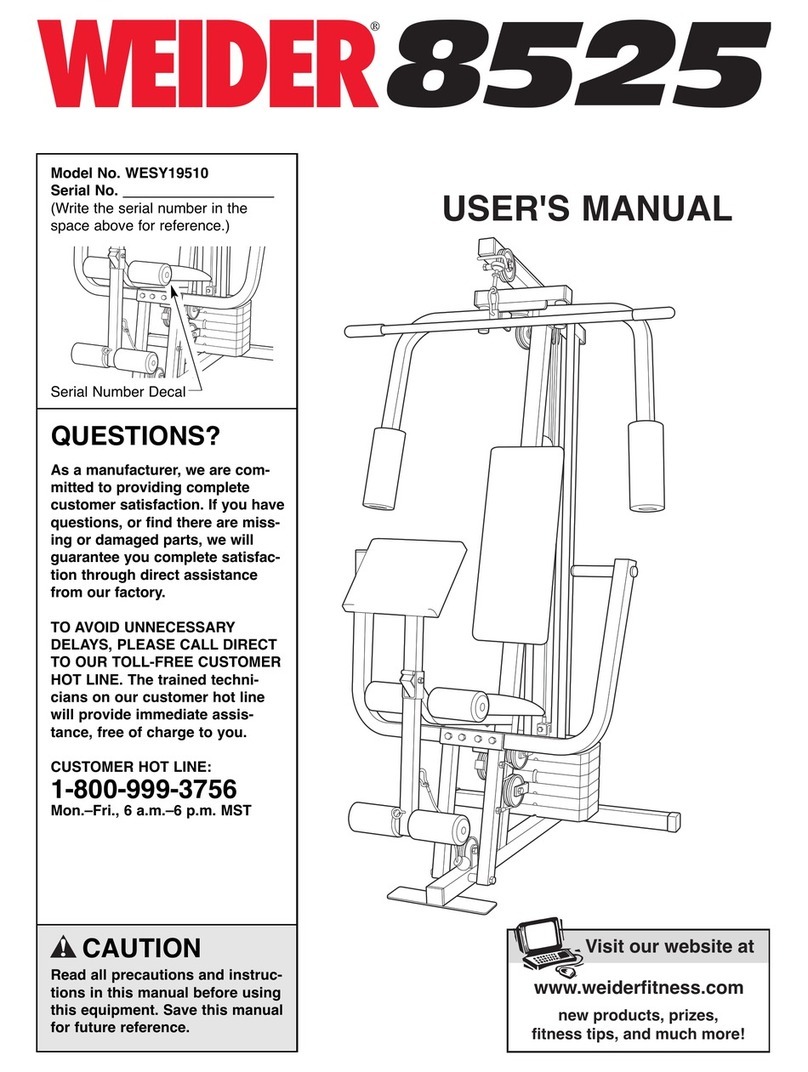 Weider WESY19510 User manual