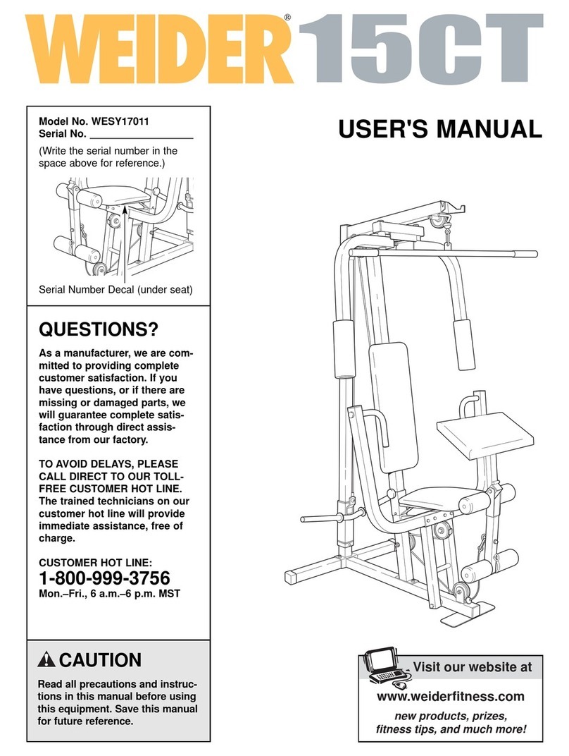 Weider WESY17011 User manual
