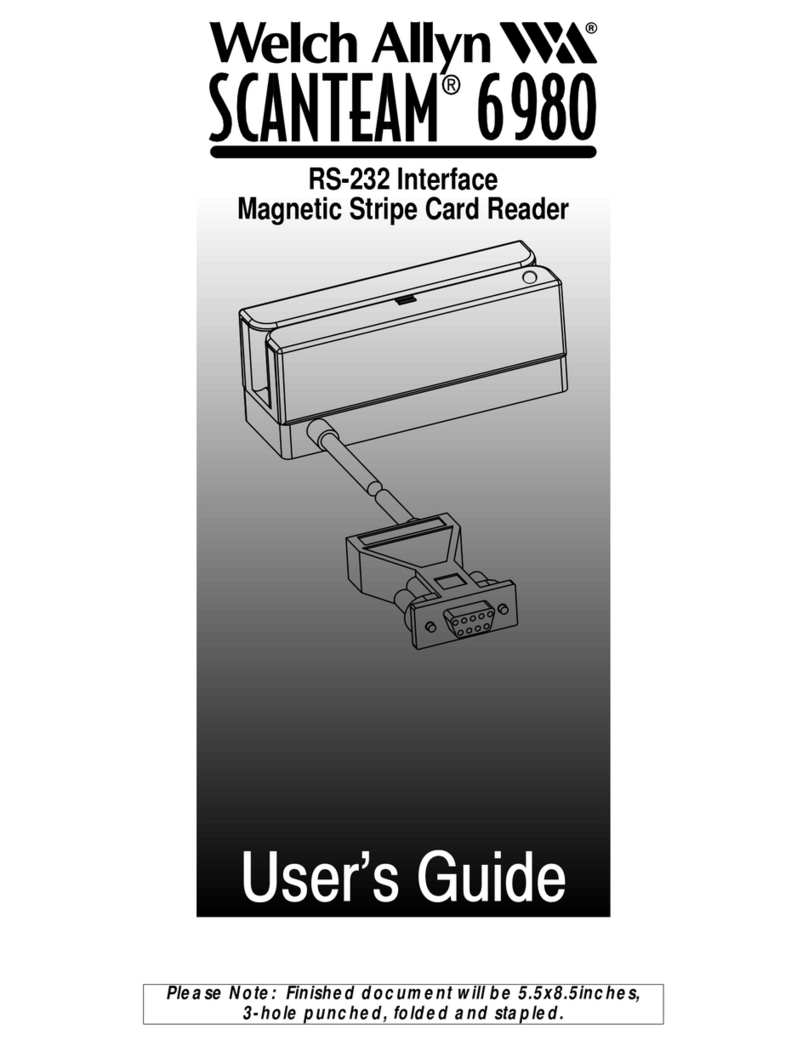 Welch Allyn SCANTEAM 6980 User manual