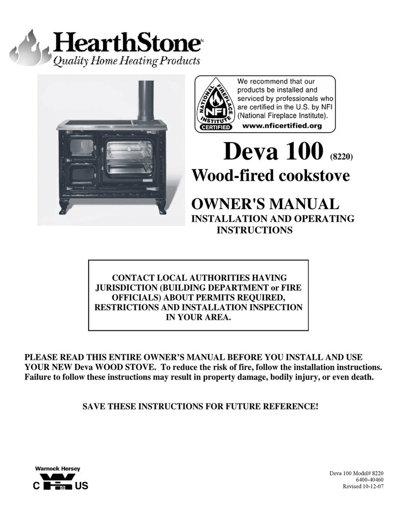 HearthStone Deva 100 owner's manual HearthStone Deva 100 owner's manual