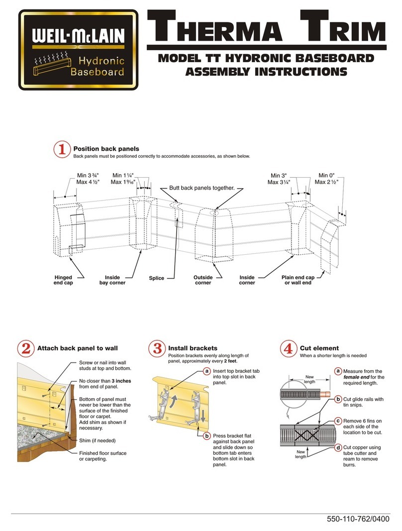 Weil-McLain Therma Trim Electric Baseboard Heater Assembling instructions