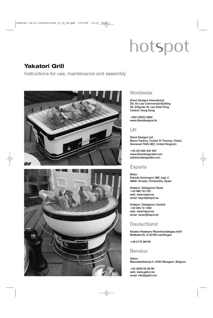 Hotspot 60449 Instructions for use, maintenance and assembly Hotspot 60449 Instructions for use, maintenance and assembly