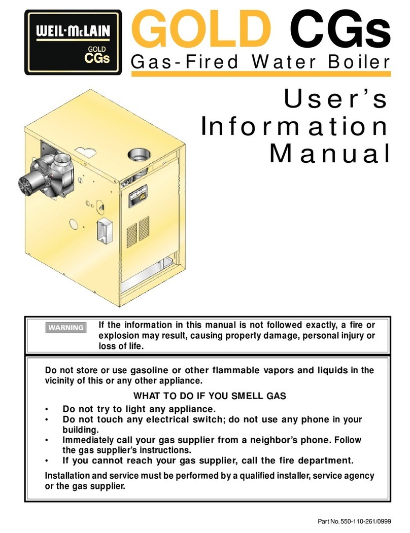 Weil-McLain GOLD CGs User's information manual