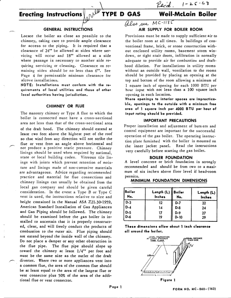 Weil-McLain D Gas Series 2 operating instructions Weil-McLain D Gas Series 2 operating instructions