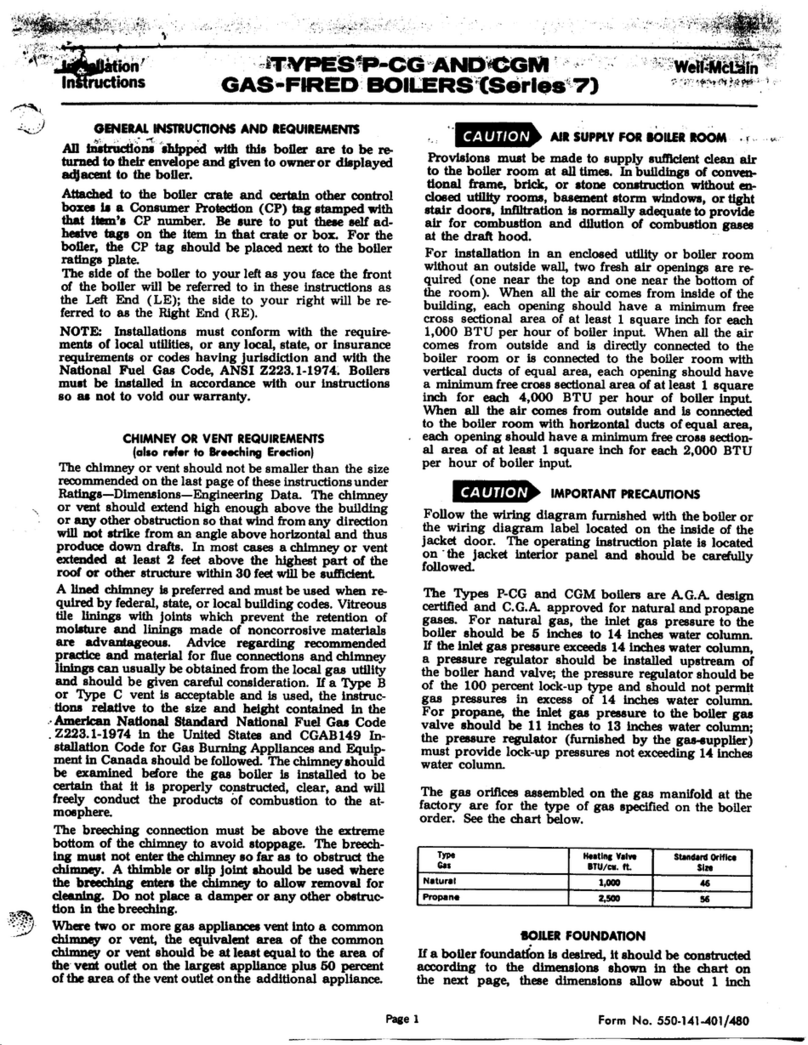 Weil-McLain CGM (Series 7) installation instructions Weil-McLain CGM (Series 7) installation instructions