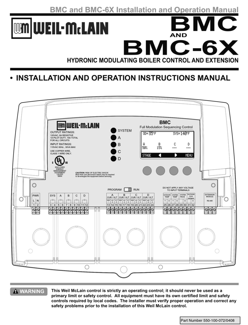 Weil-McLain BMC Install and operation instructions
