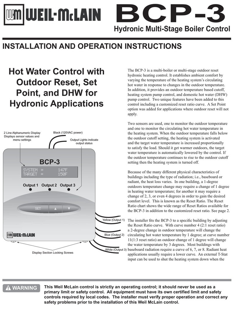 Weil-McLain BCP-3 Installation and operation instructions