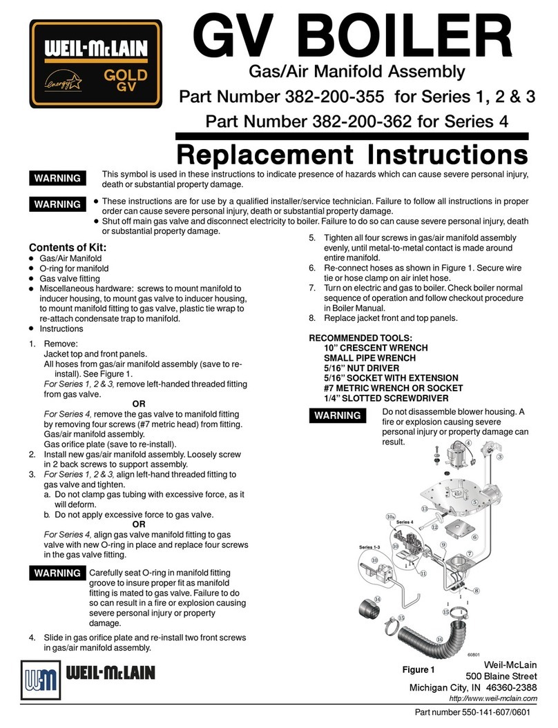 Weil-McLain Gold GV 1 series Replacement instructions
