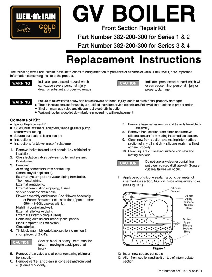Weil-McLain Gold GV 2 Series Replacement instructions