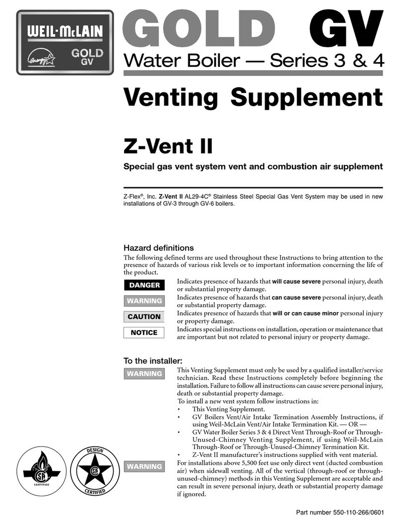 Weil-McLain Gold GV 3 Series Supplement