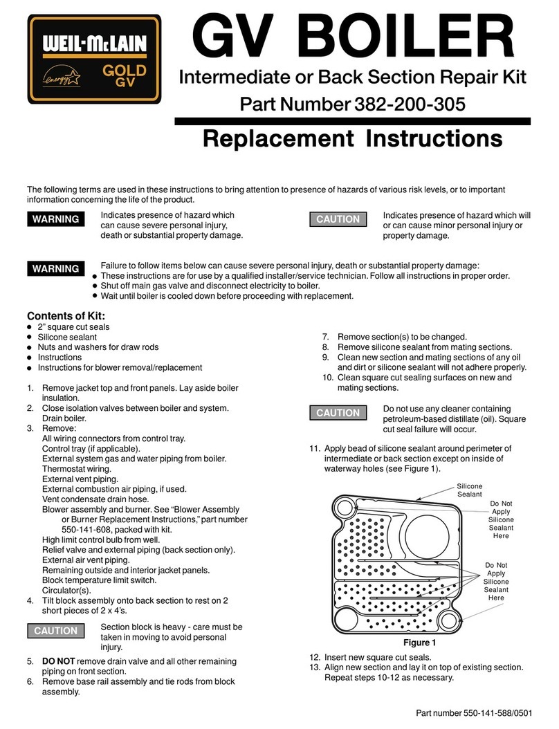 Weil-McLain GV BOILER 382-200-305 Replacement instructions