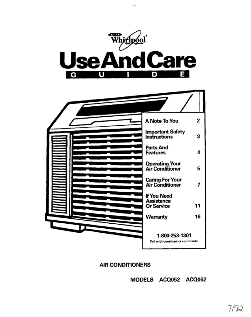 Whirlpool AC0052 User manual