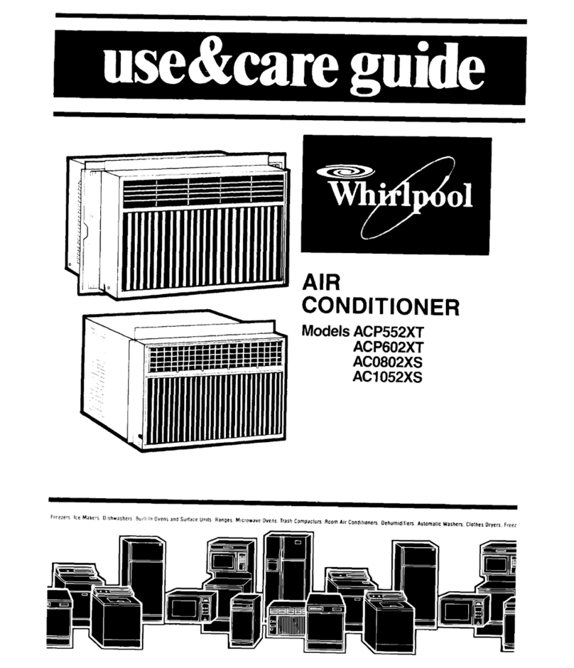 Whirlpool AC1052XS User manual Whirlpool AC1052XS User manual