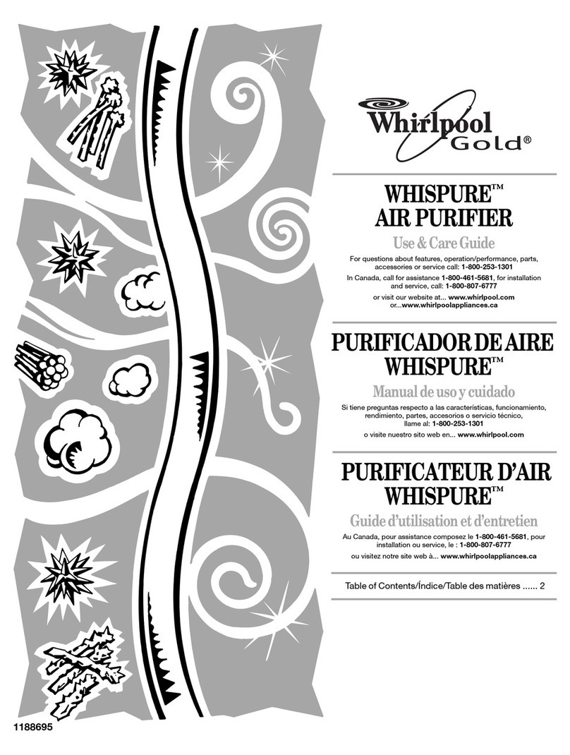 Whirlpool Whispure Whispure Air Purifier Use & care guide