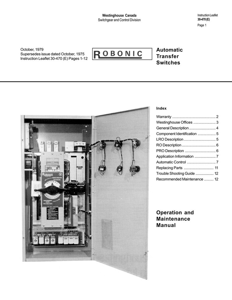 Westinghouse Switch user manual Westinghouse Switch user manual