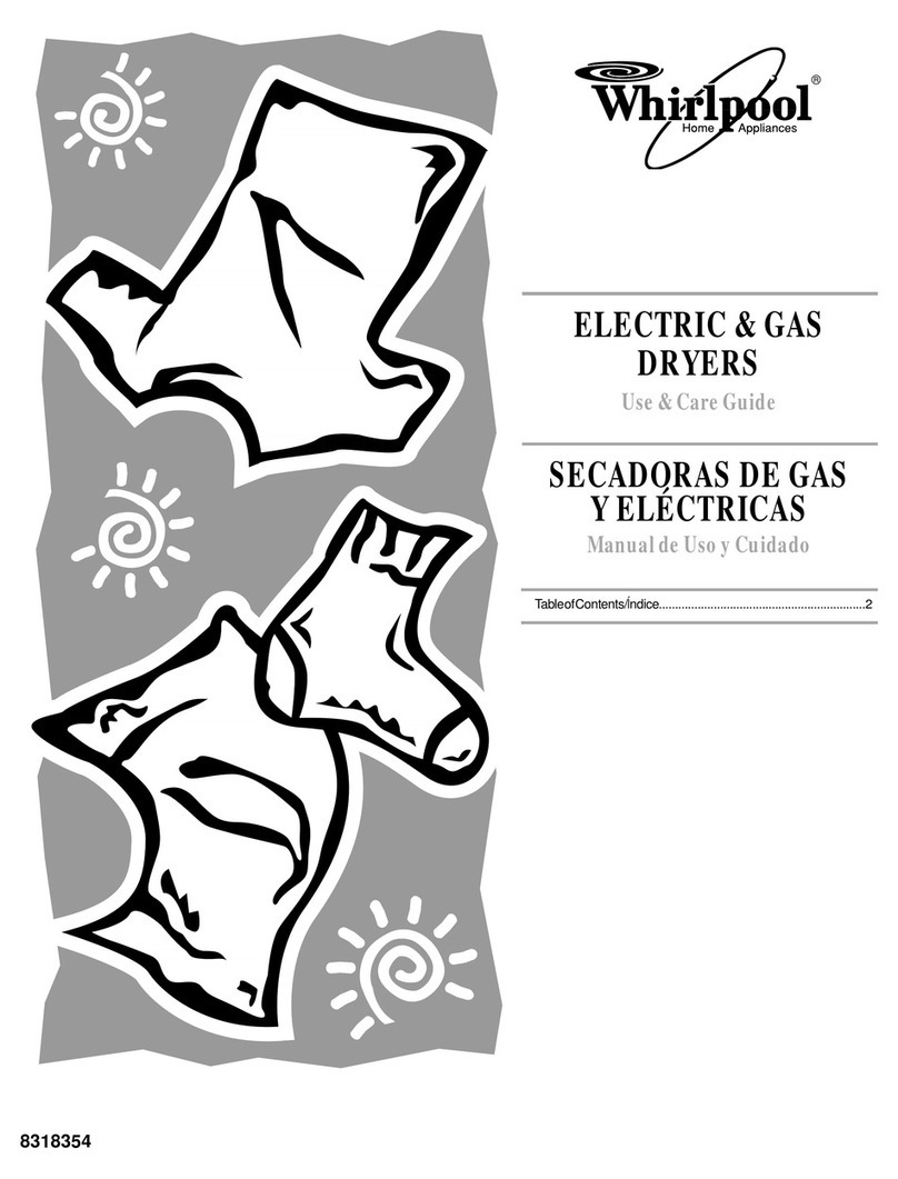 Whirlpool 3HLER5437JQ0 Use and care guide