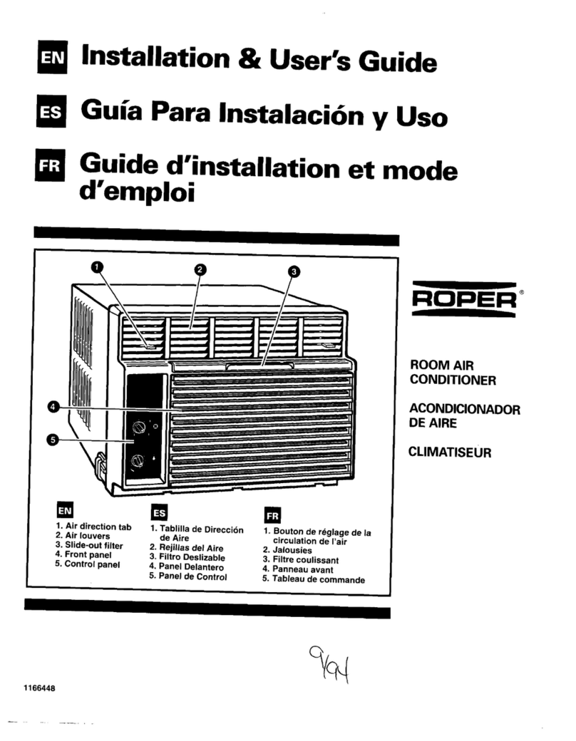 Roper Roper X18004D00 Installation & user guide