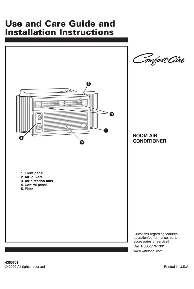 Whirlpool Comfore-aire RA51K0 User manual