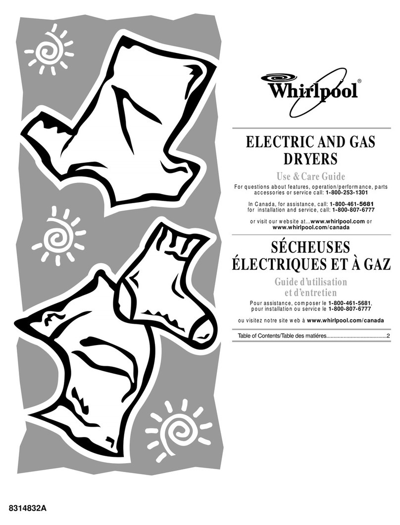Whirlpool 8314832A Use and care guide