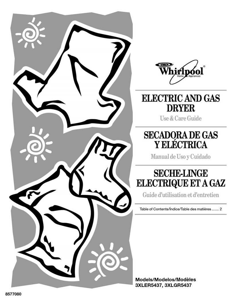 Whirlpool 3XKER5437 Use and care guide